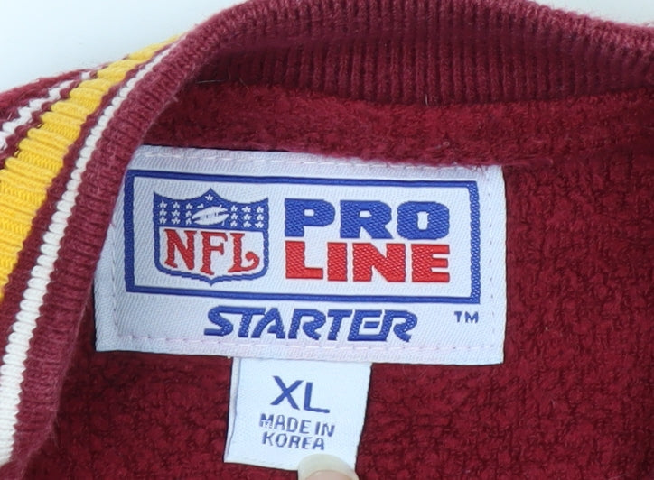Starter Pro Line Men's Red XL Pullover Fleece NFL Sweatshirt