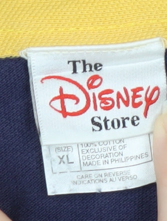 Disney Store Men’s Blue Donald Duck Polo Shirt XL Cotton