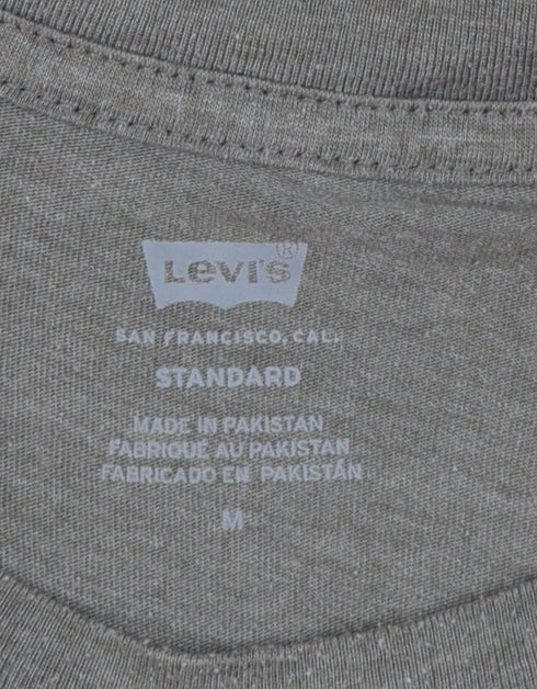 Levi's Men's Grey Logo Graphic Regular Fit Cotton T-Shirt Size M