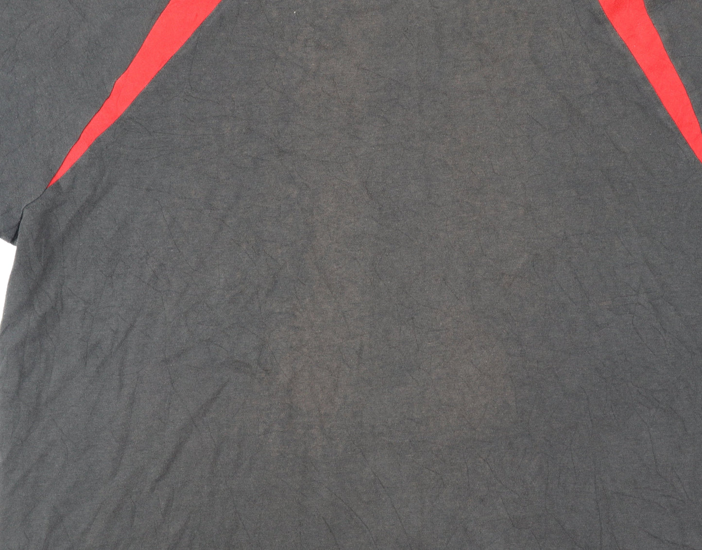 Adidas Men's Black Red XL Colourblock Sports T-Shirt