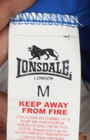 Lonsdale Men’s Blue Satin Athletic Boxing Shorts Size M
