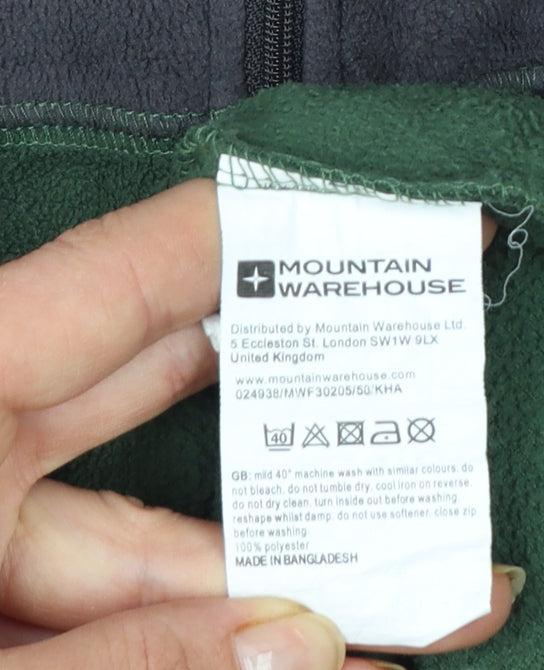 Mountain Warehouse Mens Green 1/2 Zip Fleece Sweatshirt M