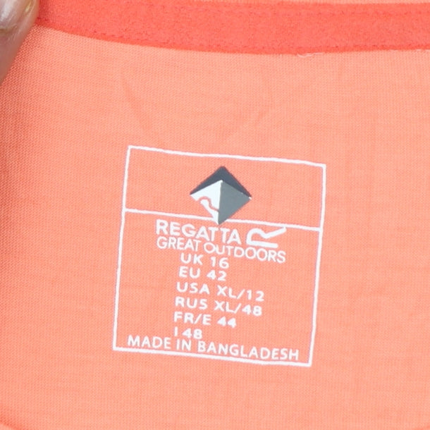 Regatta Women's Orange Cotton Sleeveless Tank Top Size 16