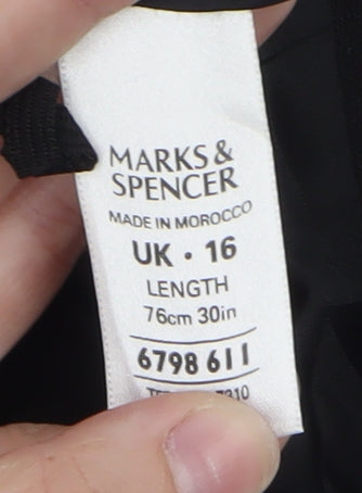 Marks and Spencer Women’s Black Wool Blend A-Line Skirt Size 16