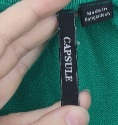 Capsule Women's Green Plus Size 20/22 Knit Scoop Neck Pullover Jumper
