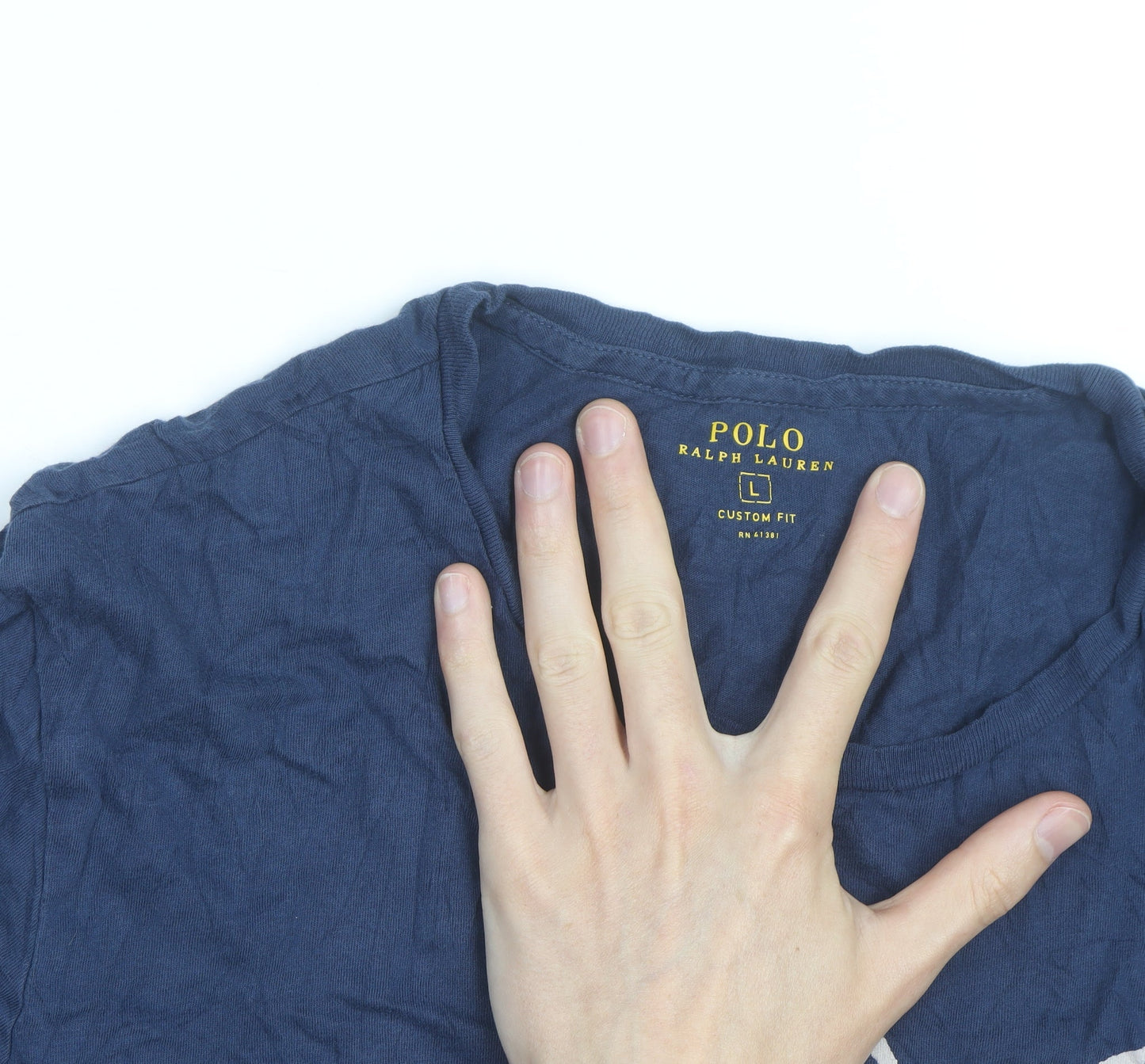 Ralph Lauren Men’s Blue Nautical Graphic Crew Neck Cotton T-Shirt L