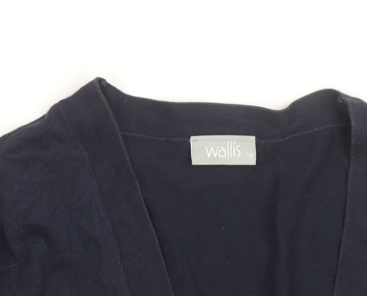 Wallis Women’s Blue V-Neck Button Cardigan Size 16