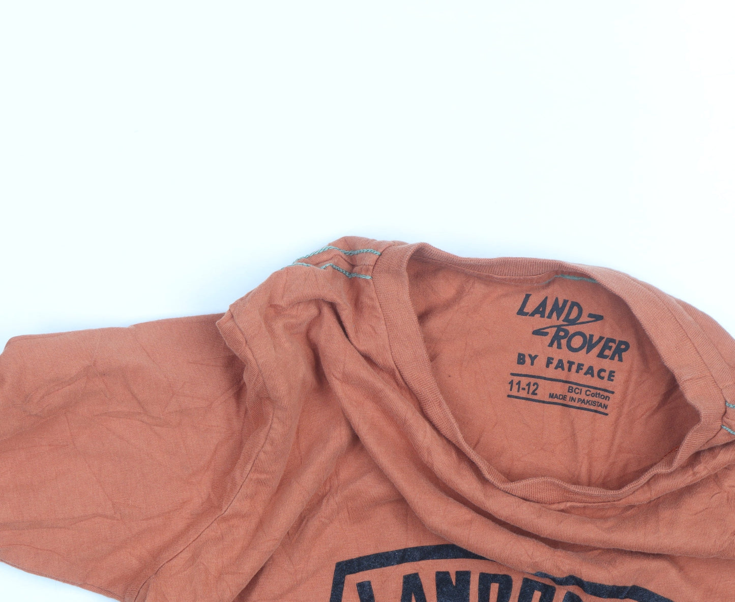 FatFace Boys Orange Land Rover Graphic Long Sleeve Cotton T-Shirt 11-12 Years