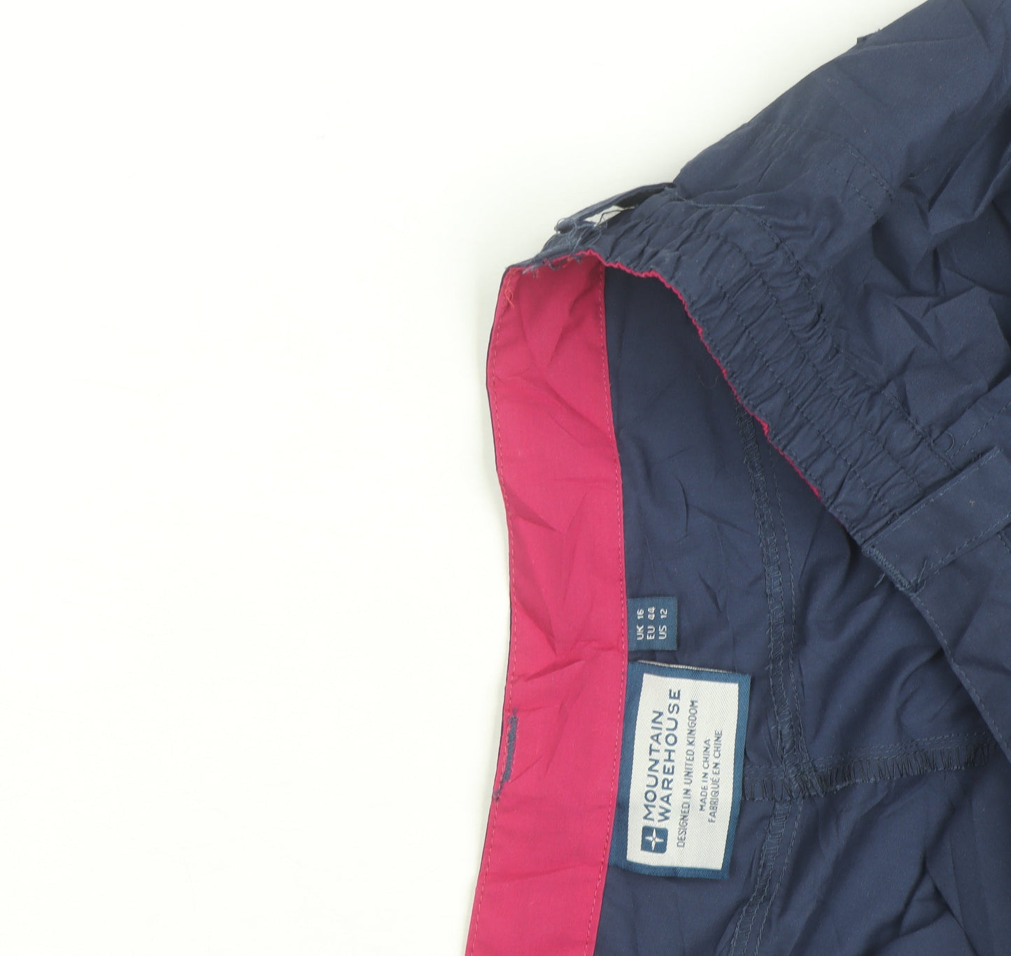 Mountain Warehouse Women's Blue Waterproof Trousers Size UK 14 Straight Leg Outdoor Hiking Pants