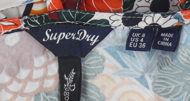 Superdry Womens Multicoloured Floral V-Neck Camisole Top UK 8