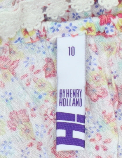 By Henry Holland Women's Multicoloured Floral A-Line Dress Size 10