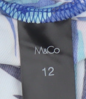 M&Co Women’s Multicoloured Floral Bodycon Knee Length Dress Size 12
