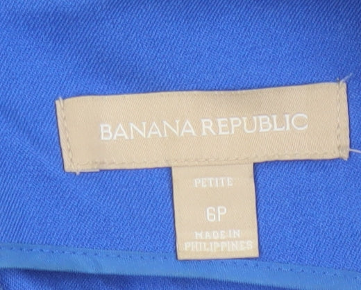 Banana Republic Women Blue Colourblock Sheath Dress Size 10 Petite