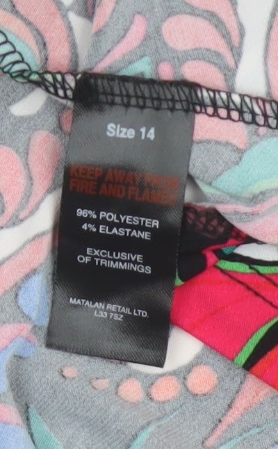 Matalan Women's Multicoloured A-Line Short Dress Size 14