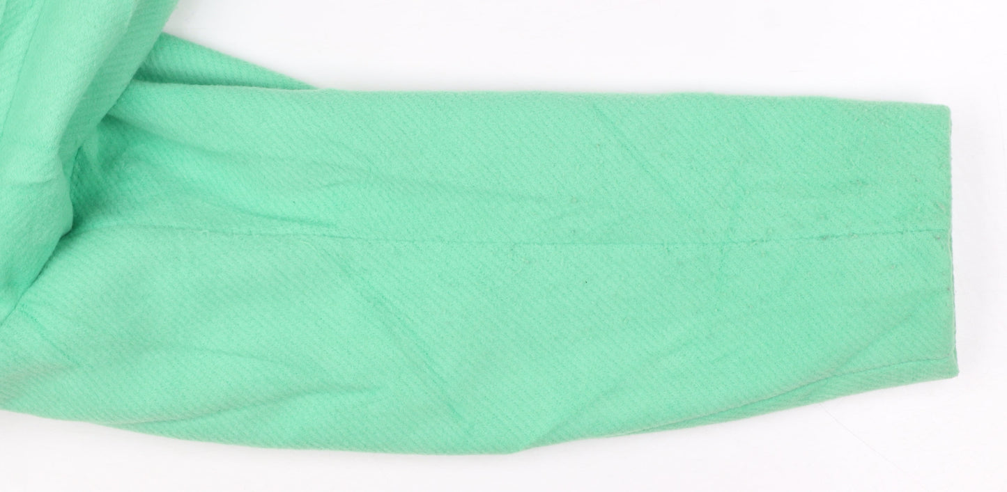 Marks and Spencer Women’s Green Wool Blend Mid-Length Coat Size 18