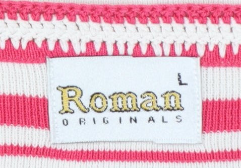 Roman Originals Women's Multicoloured Striped Knit Pullover Jumper L