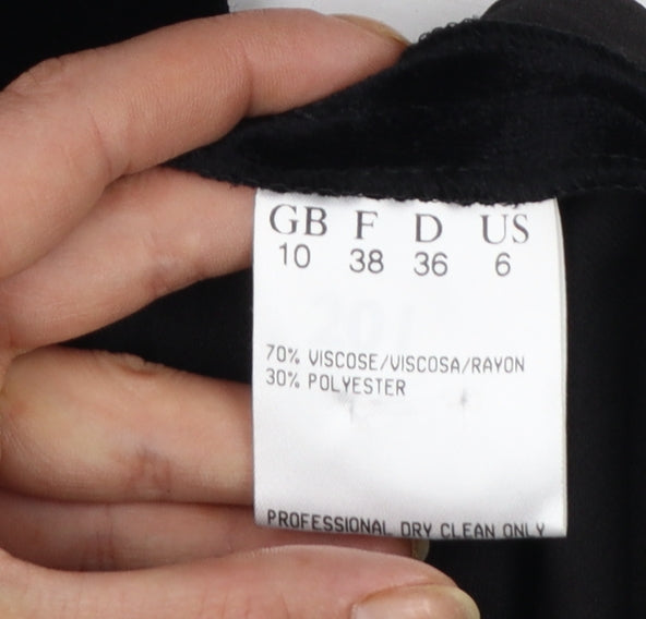 Grace Collection Women's Black Velvet Sheath Dress Size 10
