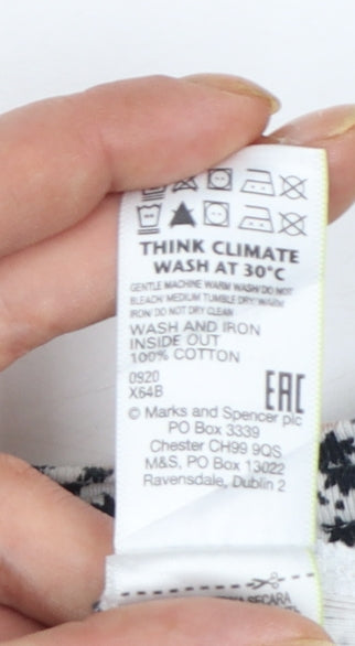Marks and Spencer Womens Multicoloured Star Print Cotton Long Sleeve T-Shirt Size 12
