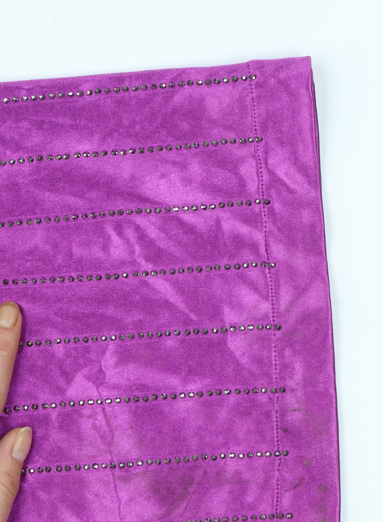Jaded London Women’s Purple Sequin Wide-Leg Trousers Size M