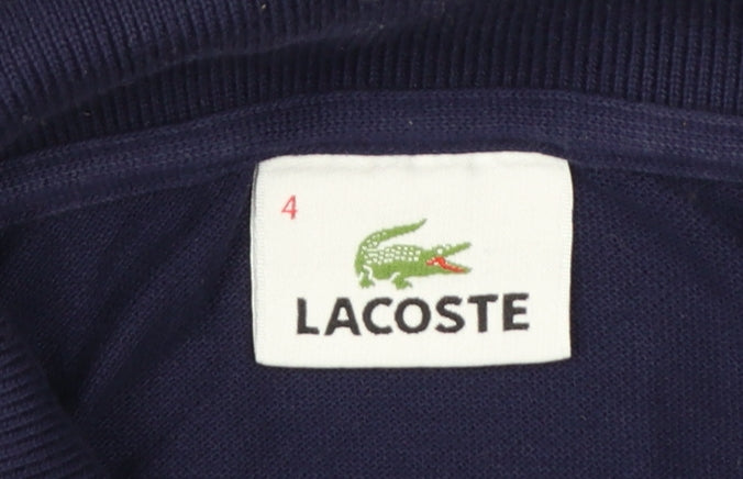 Lacoste Men's Blue Long Sleeve Cotton Polo Shirt Size M