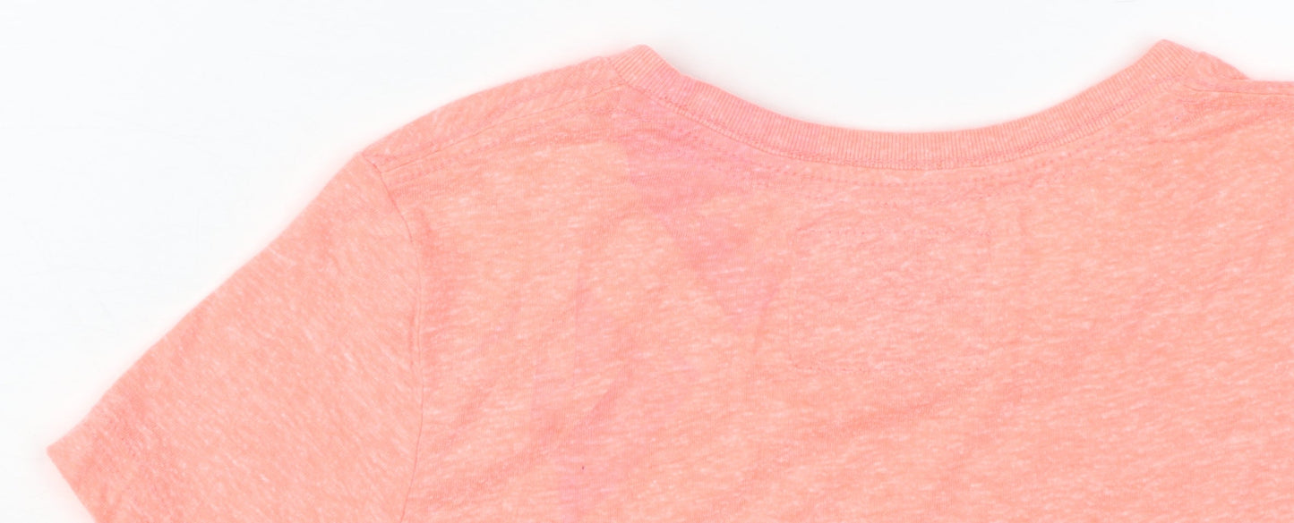 Superdry Women's Pink XS Graphic Slim Fit Short Sleeve T-Shirt