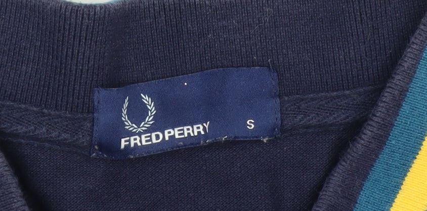 Fred Perry Men's Blue Cotton Polo Shirt Size S Classic Style
