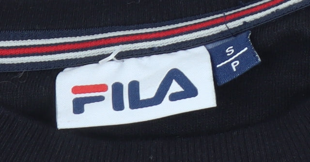 FILA Men’s Black Crew Neck Logo Pullover Sweatshirt Size S