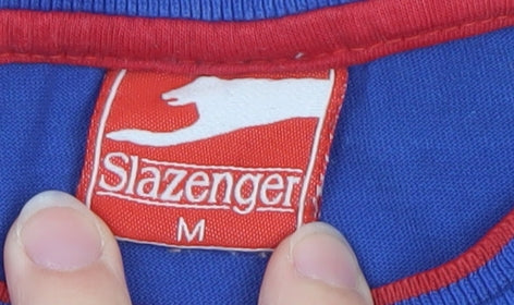 Slazenger Men's Blue Short Sleeve Cotton T-Shirt Size M