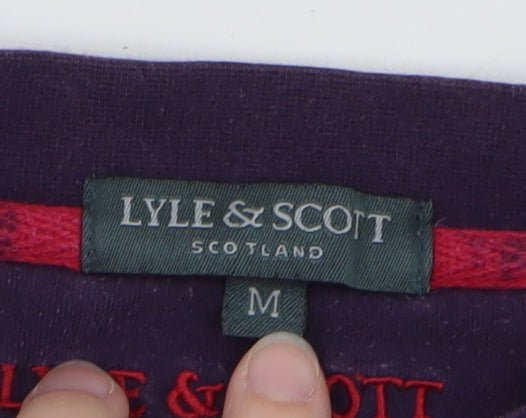Lyle & Scott Women’s Purple Crew Neck Sweatshirt Size M Cotton Casual