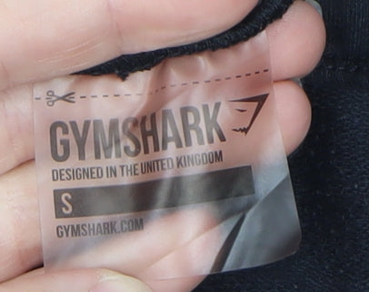 Gymshark Mens Black S Sweat Shorts Elastic Waist Drawstring Casual
