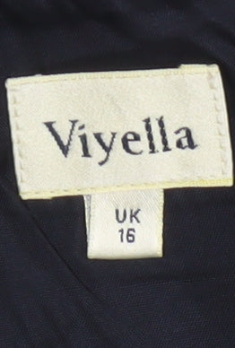 Viyella Women's Black Size 16 Wool Pencil Skirt