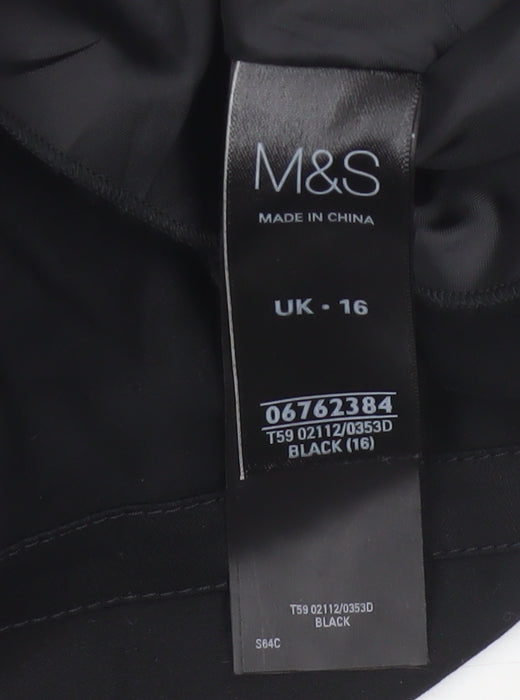 Marks and Spencer Women’s Black Cotton Sheath Dress UK 16