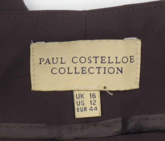 Paul Costelloe Women’s Brown Size 16 Dress Pants Straight Leg