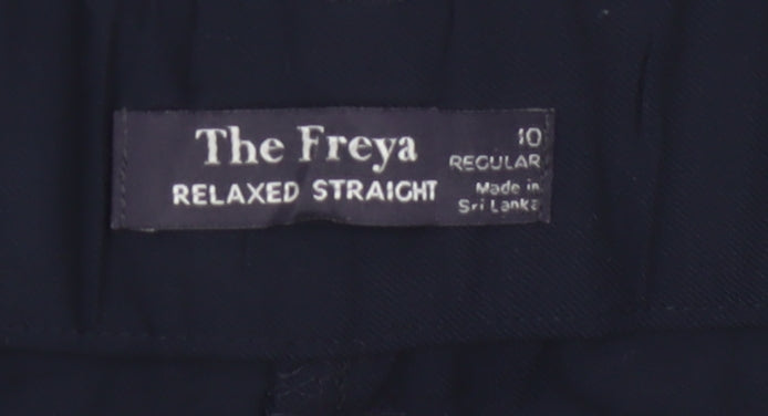 Marks and Spencer Women’s Blue Size 10 The Freya Relaxed Straight Trousers
