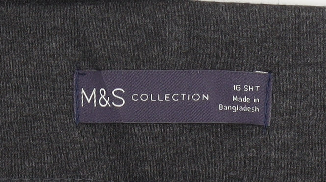 Marks and Spencer Women Grey Size 16 Short Leggings Trousers