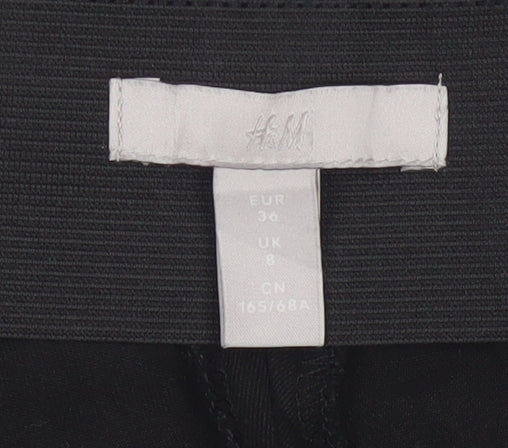 H&M Women’s Black Slim Fit Ponte Trousers Size 8