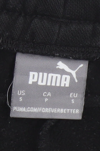 Puma Men's Black Jogger Sweatpants S Regular Fit Fleece