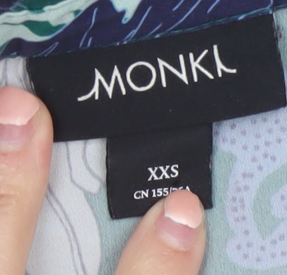 Monki Womens Multicoloured Floral Shirt Dress XS