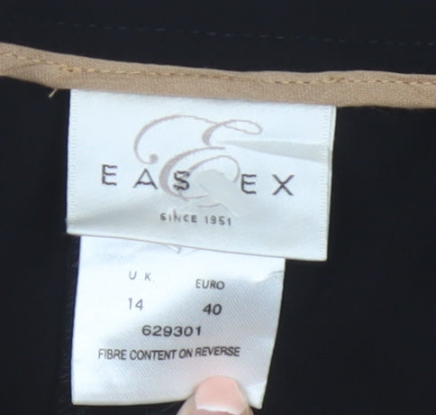 Eastex Women’s Black Polyester Straight Leg Trousers UK 14
