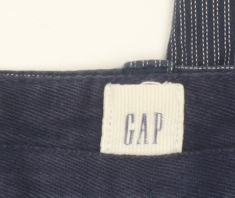 GAP Women’s Blue Striped Chino Trousers Size 8 Cotton Stretch