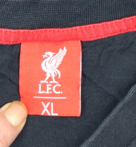 Liverpool FC Men's Black XL Graphic Short Sleeve T-Shirt