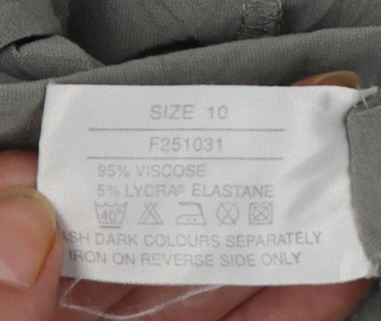 Falmer Womens Grey Floral Viscose Stretch Sleeveless Tank Top Size 10