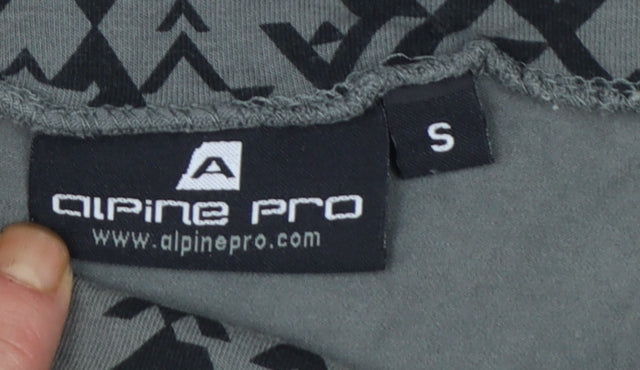 Alpine Pro Women's Grey Geometric Bubble Hem Short Skirt Size S