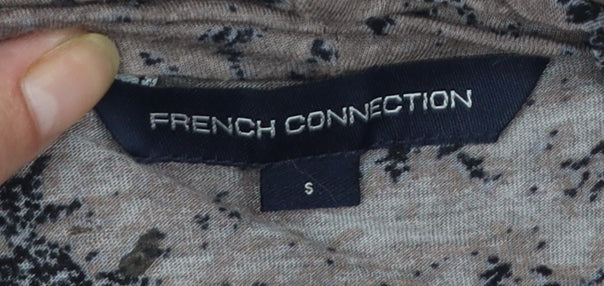 French Connection Women's Brown Sleeveless Wrap Blouse Size S