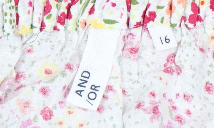 AND/OR Women’s Multicoloured Floral Midi Wrap Skirt Size 16