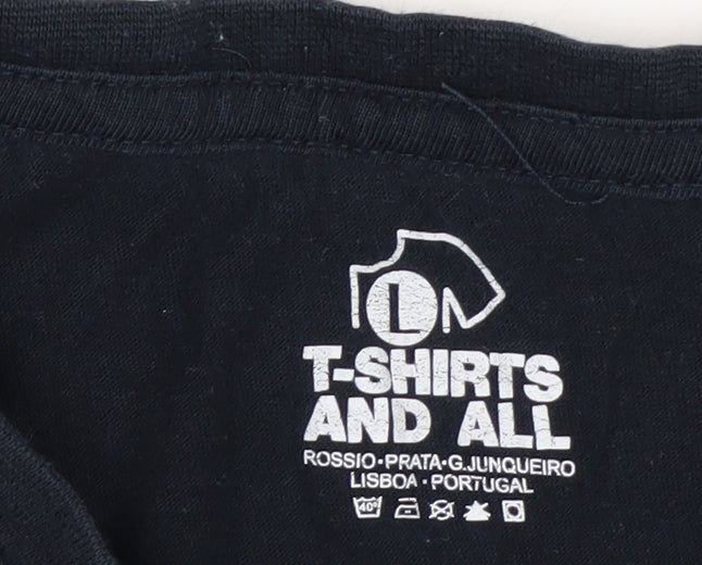 T-Shirts and All Men's Black Think Outside The Box Graphic T-Shirt M