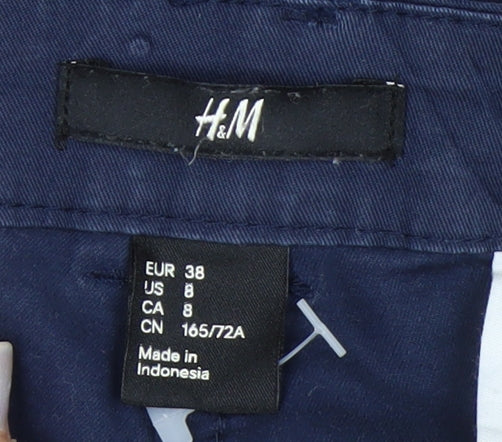 H&M Men's Blue Slim Fit Chino Trousers Size M 32x32