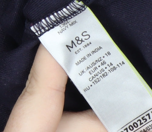 Marks and Spencer Women’s Multicoloured Floral Cotton Blouse Size 18