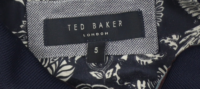 Ted Baker Men's Grey Polo Shirt Size L Modal Blend Short Sleeve
