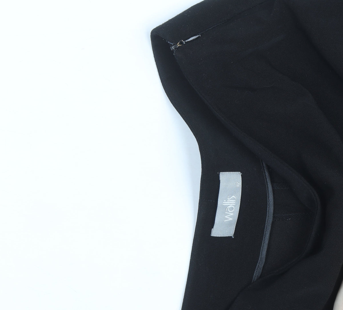 Wallis Women Black Size 12 Wide-Leg Classic Trousers